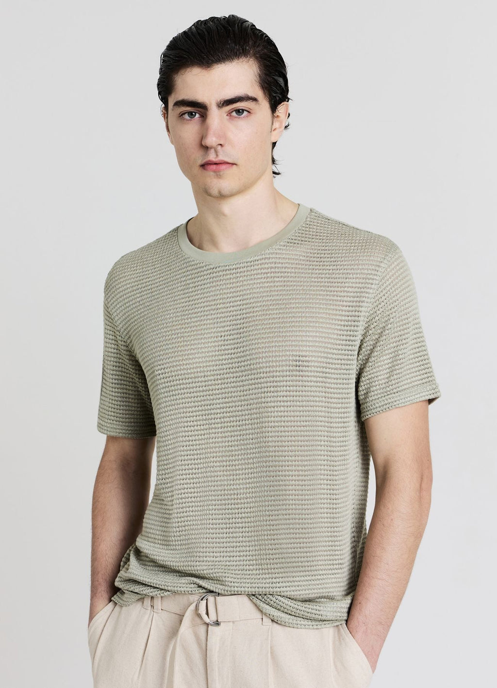 T-shirt tessuto lavorato
