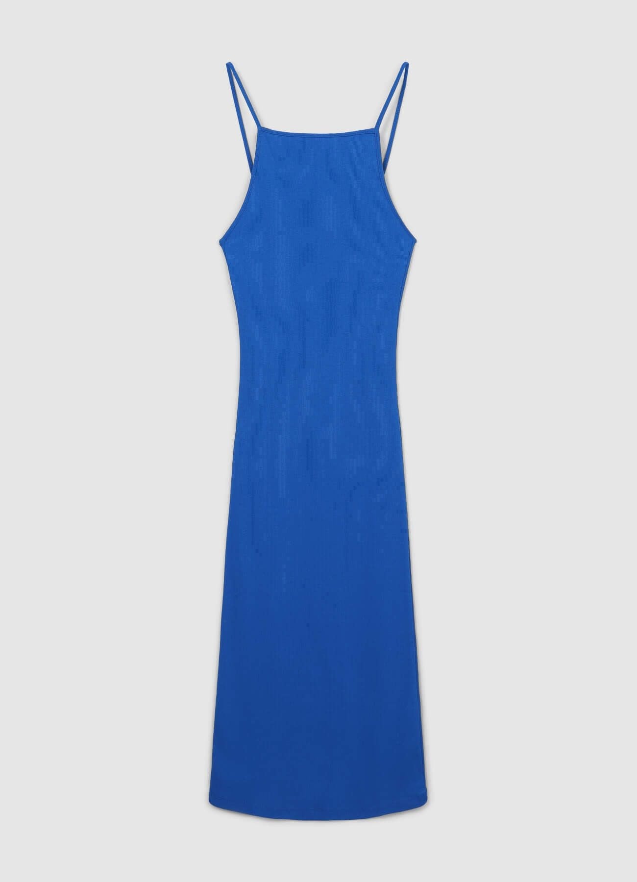 Vestito lungo a costina