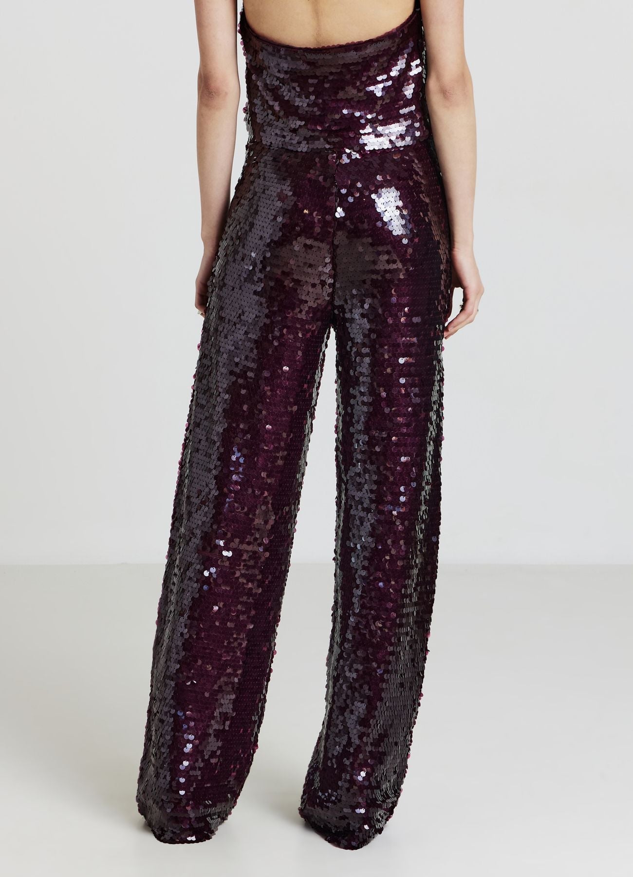 Pantaloni palazzo con paillettes
