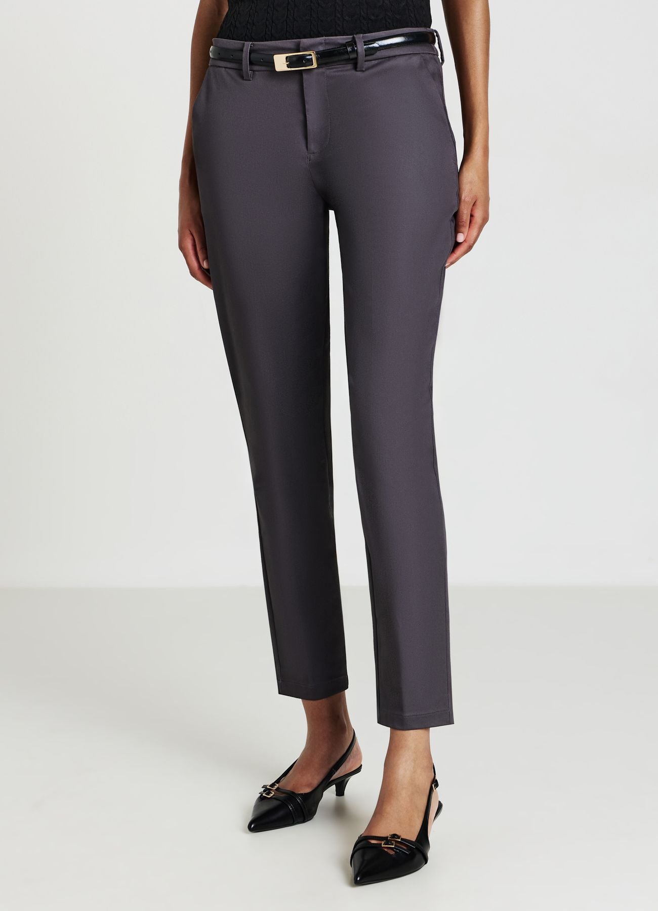Pantaloni rasatello tinta unita