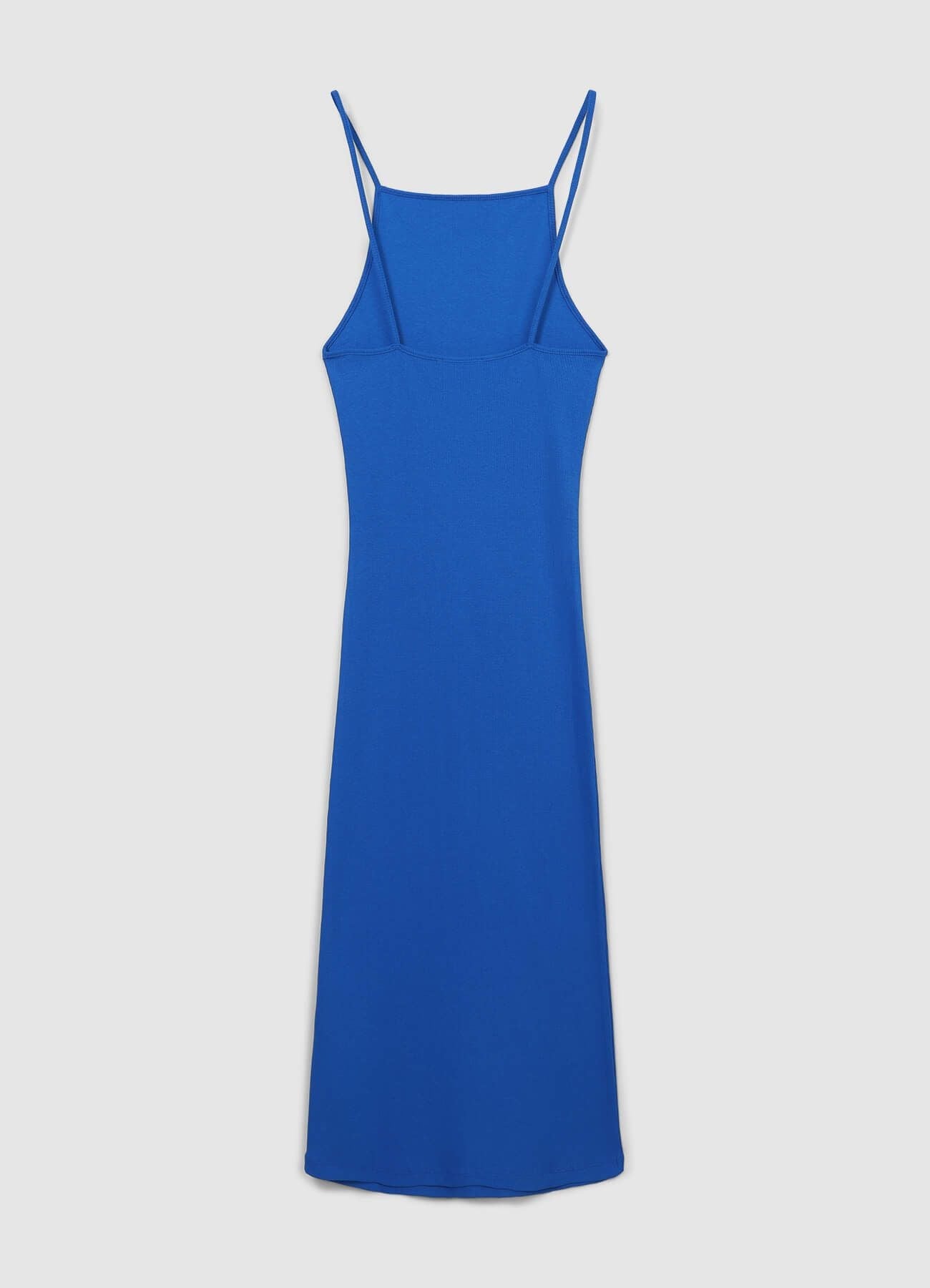 Vestito lungo a costina
