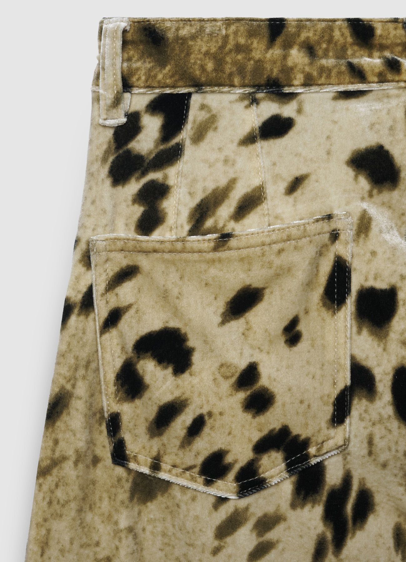 Pantaloni straight ciniglia animalier