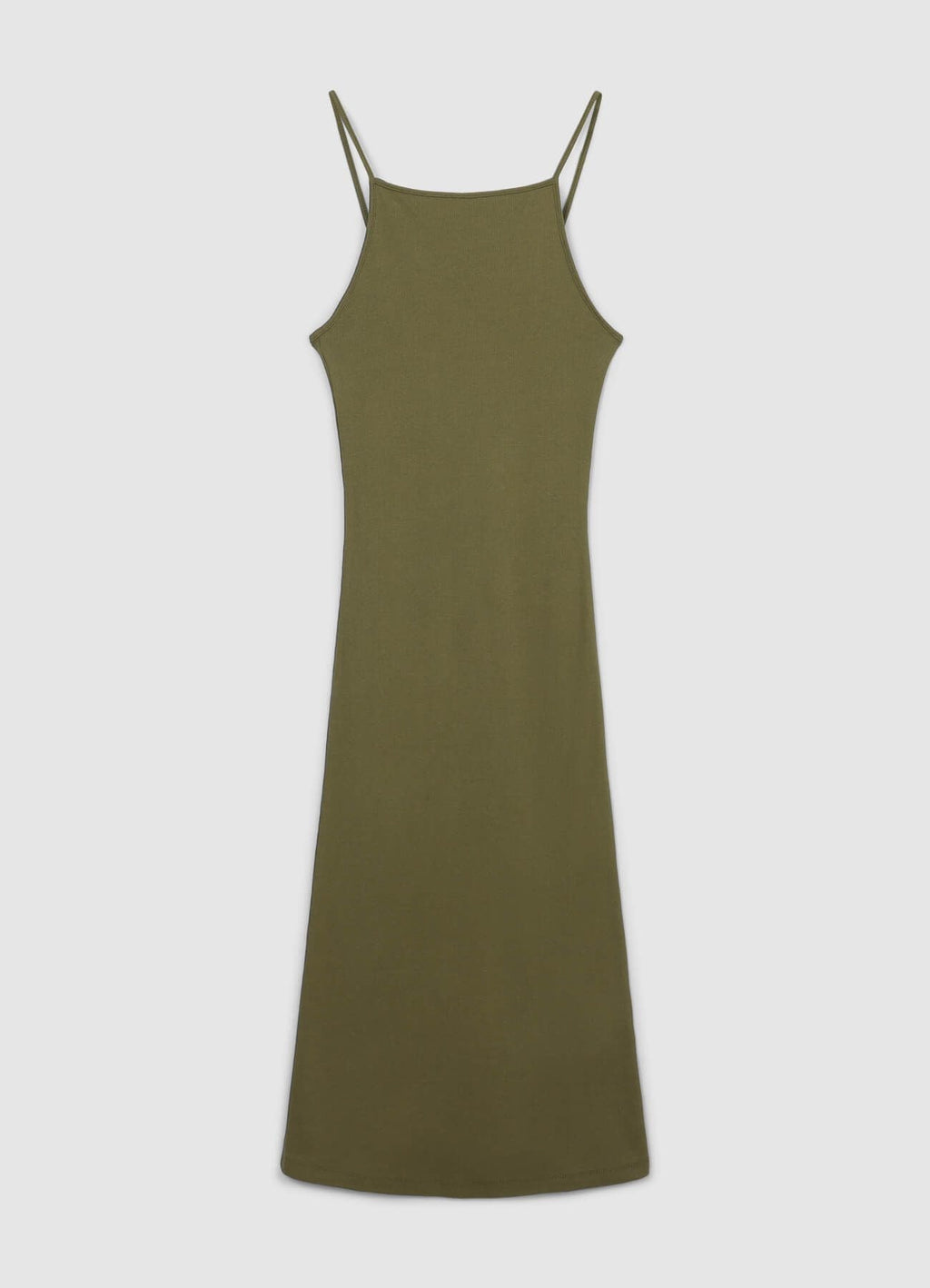 Vestito lungo a costina
