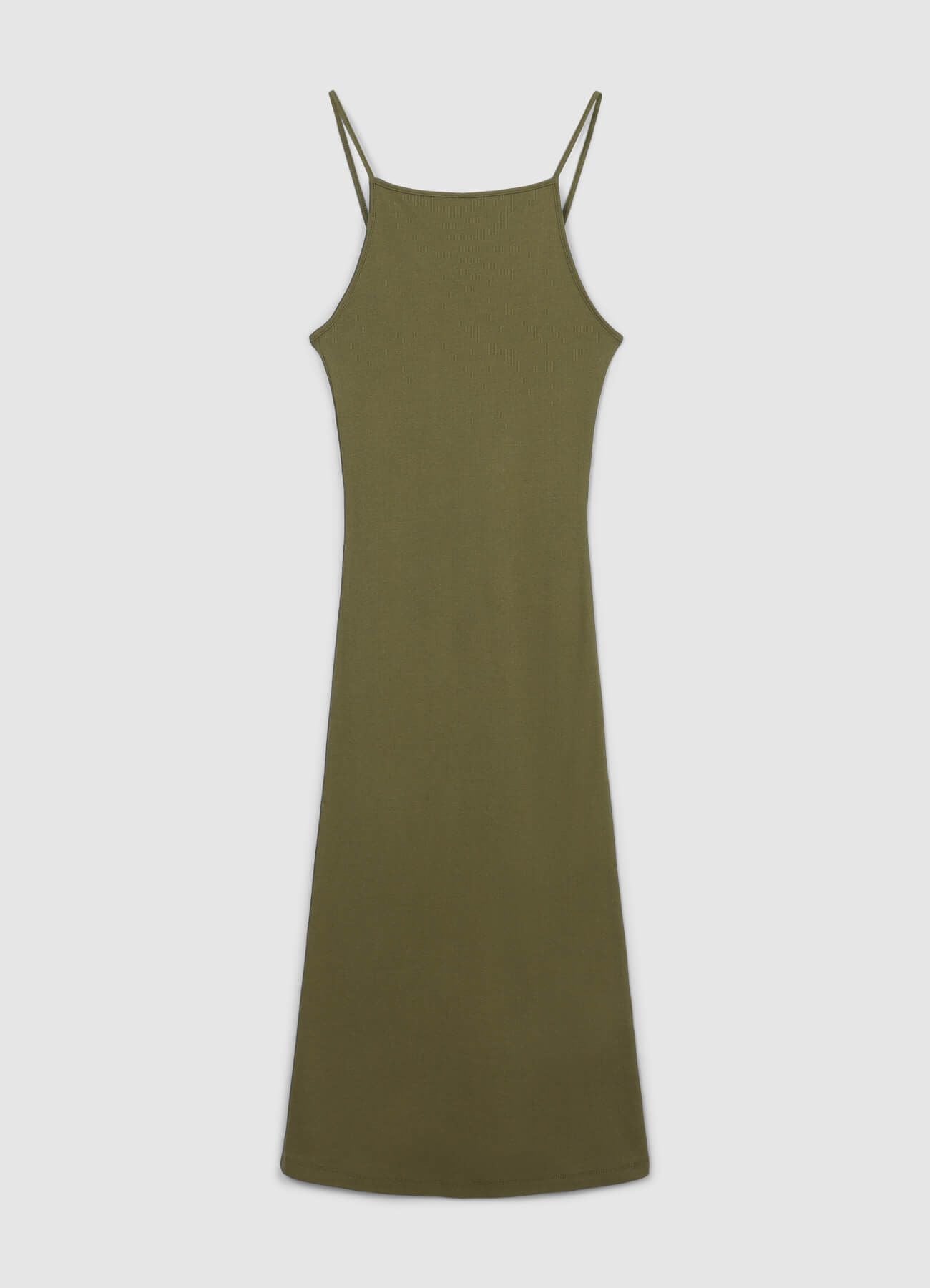 Vestito lungo a costina