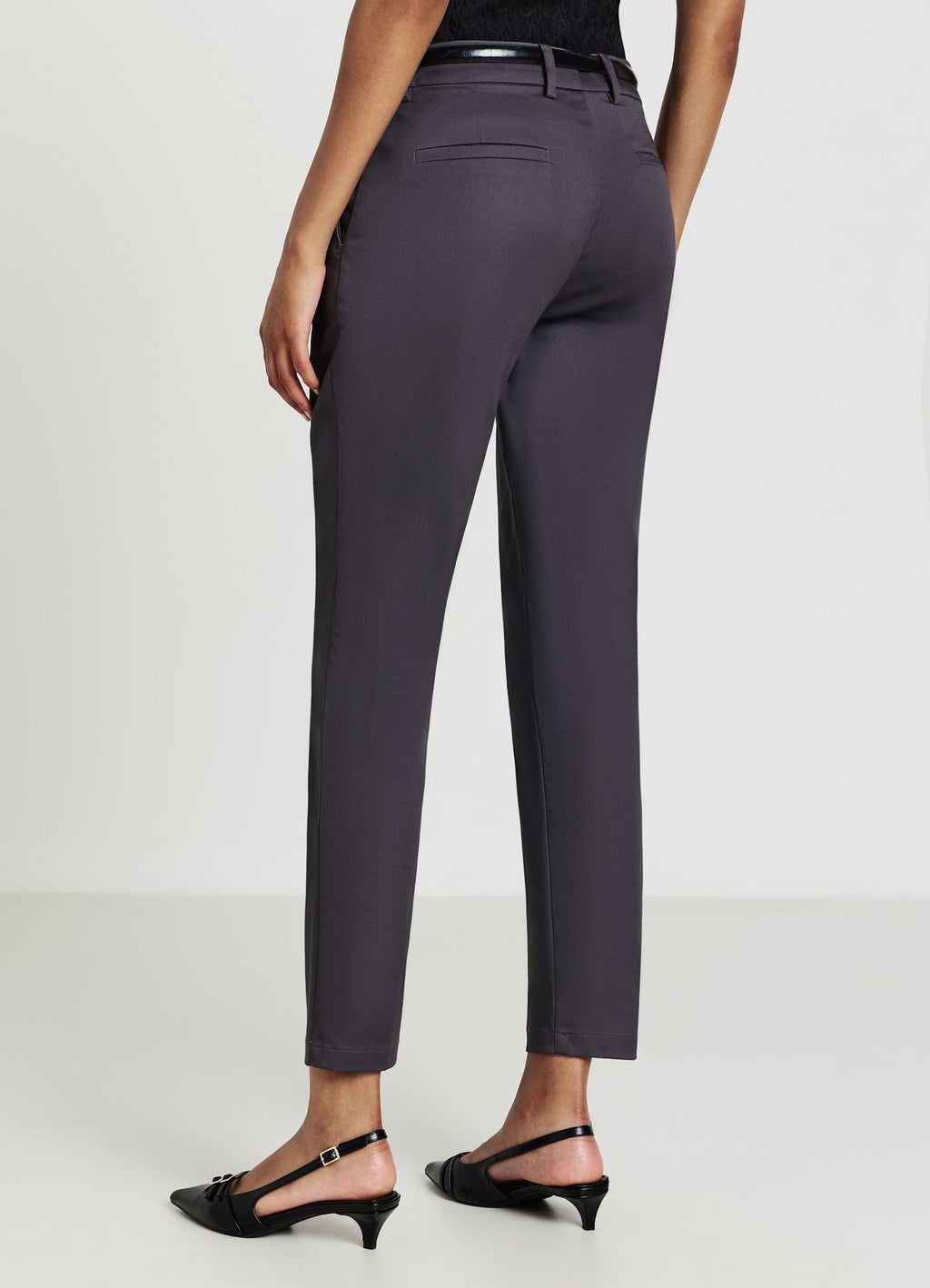Pantaloni rasatello tinta unita