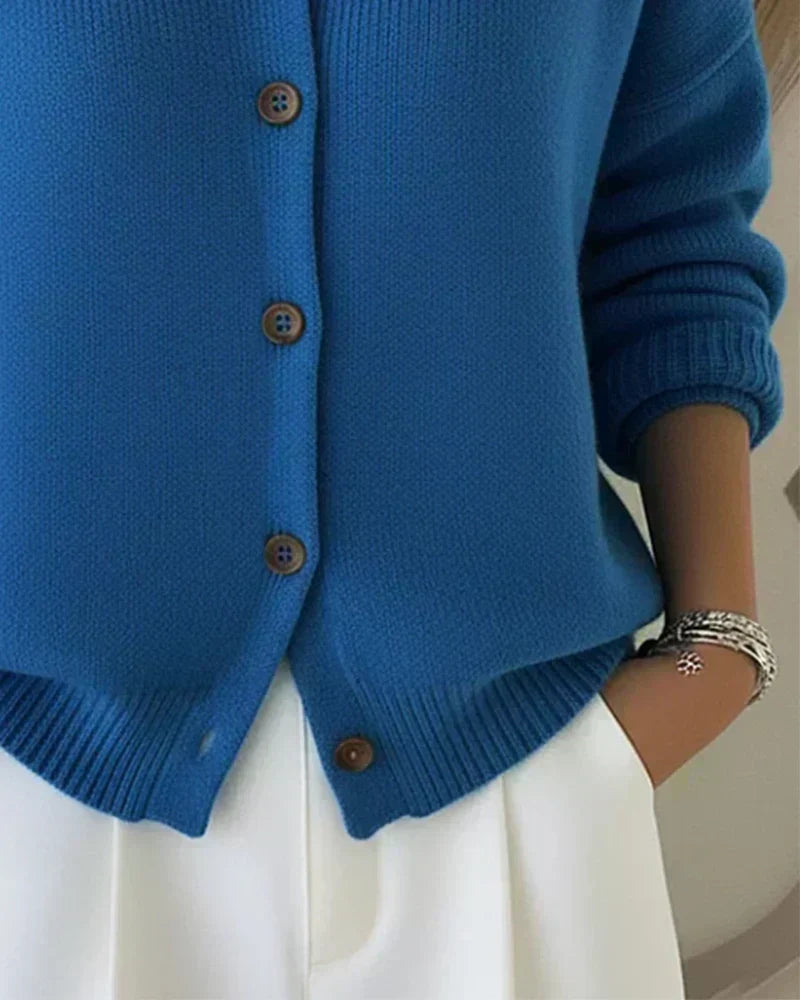 Marisa | Cardigan in Maglia con Collo a Camicia