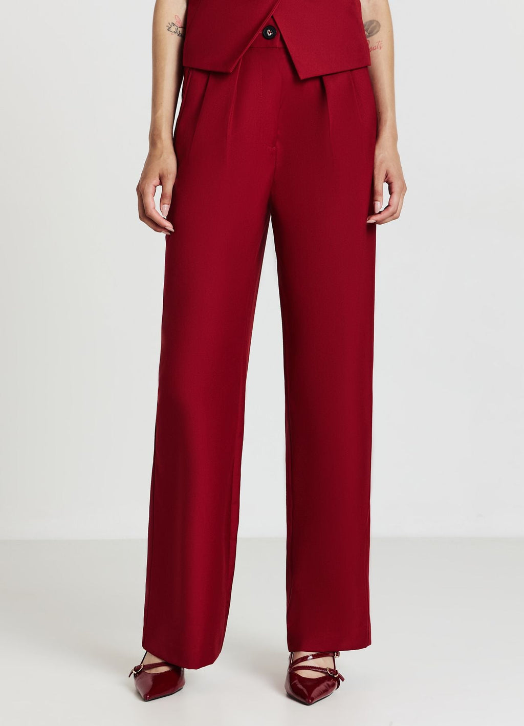 Pantaloni palazzo con pince