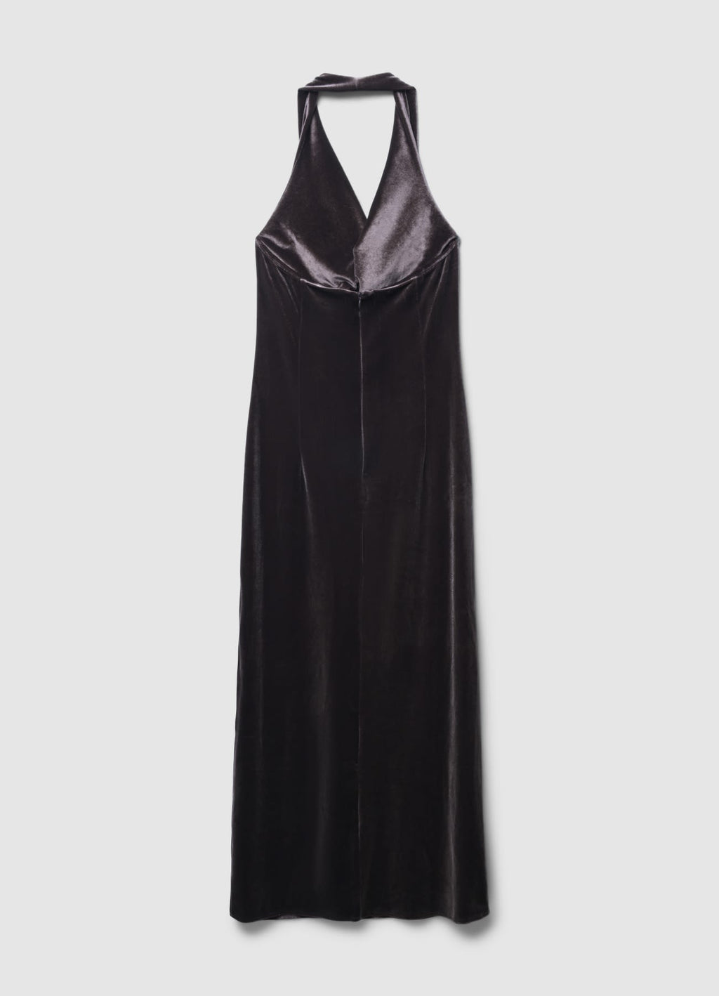 Vestito lungo con scollo drappeggiato
