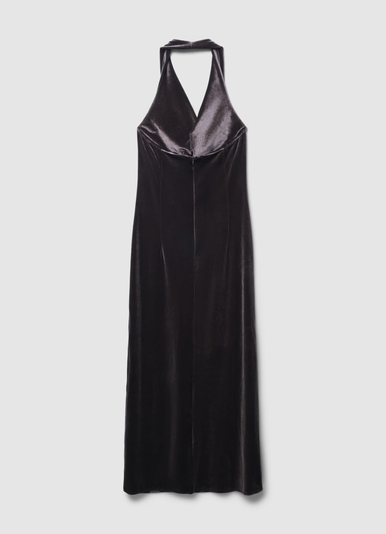 Vestito lungo con scollo drappeggiato