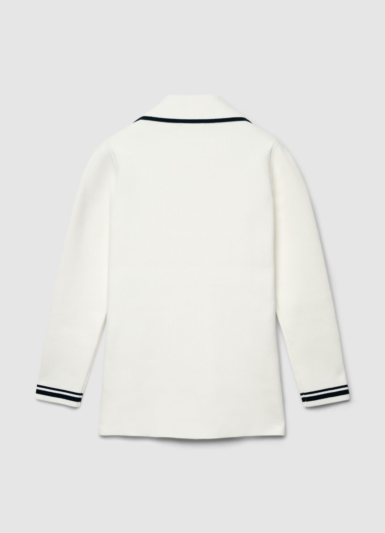 Cardigan doppiopetto con profili a contrasto