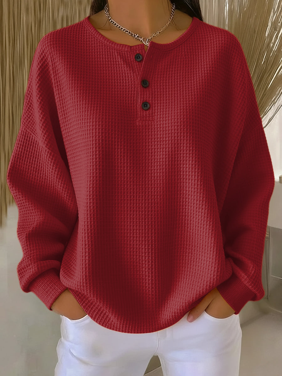 Vincenza | Felpa Henley Goffrata