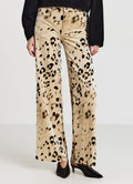 Pantaloni straight ciniglia animalier