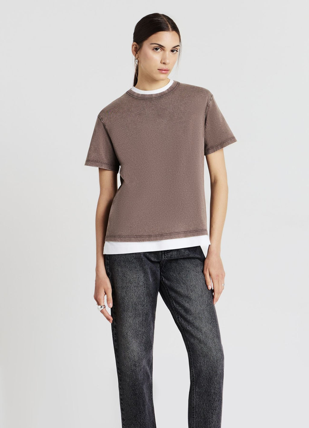 T-shirt effetto slavato