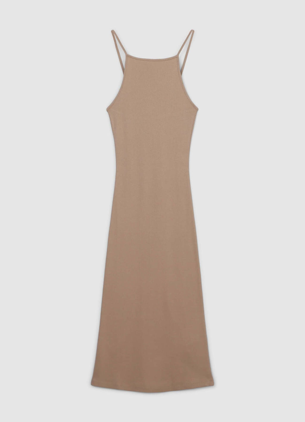 Vestito lungo a costina