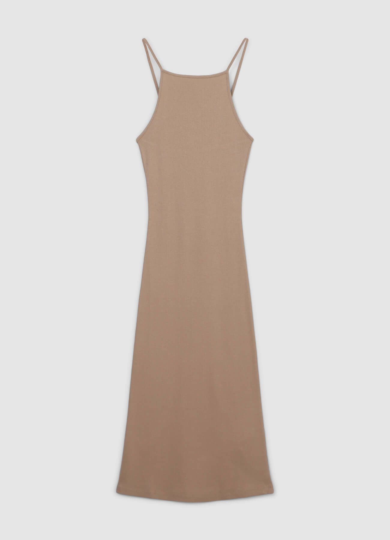 Vestito lungo a costina