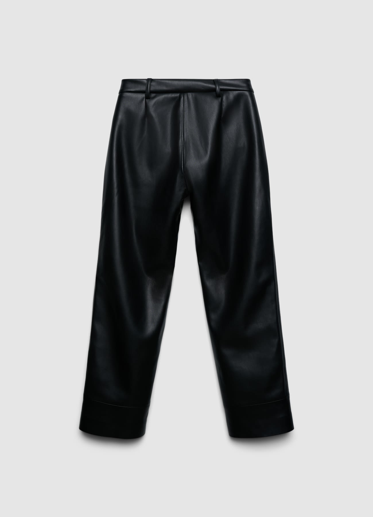 Pantaloni straight in similpelle