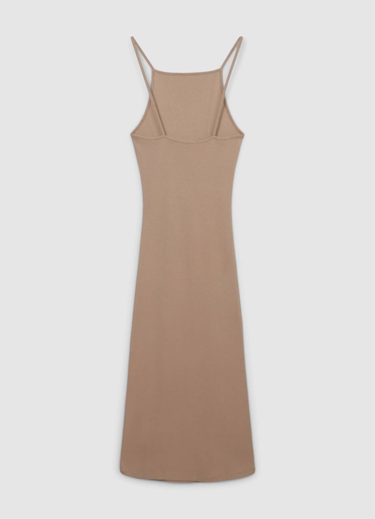 Vestito lungo a costina