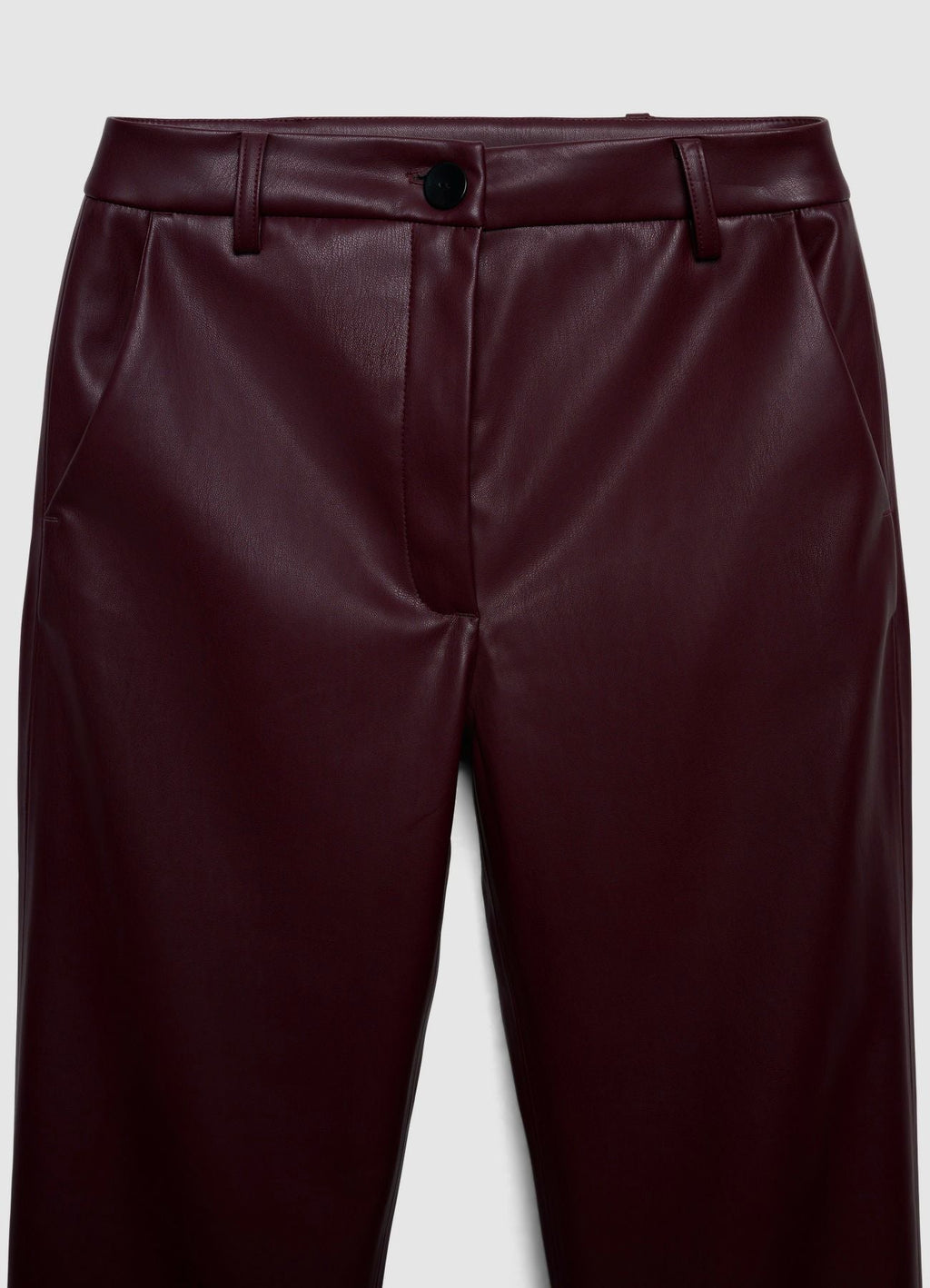 Pantaloni straight in similpelle