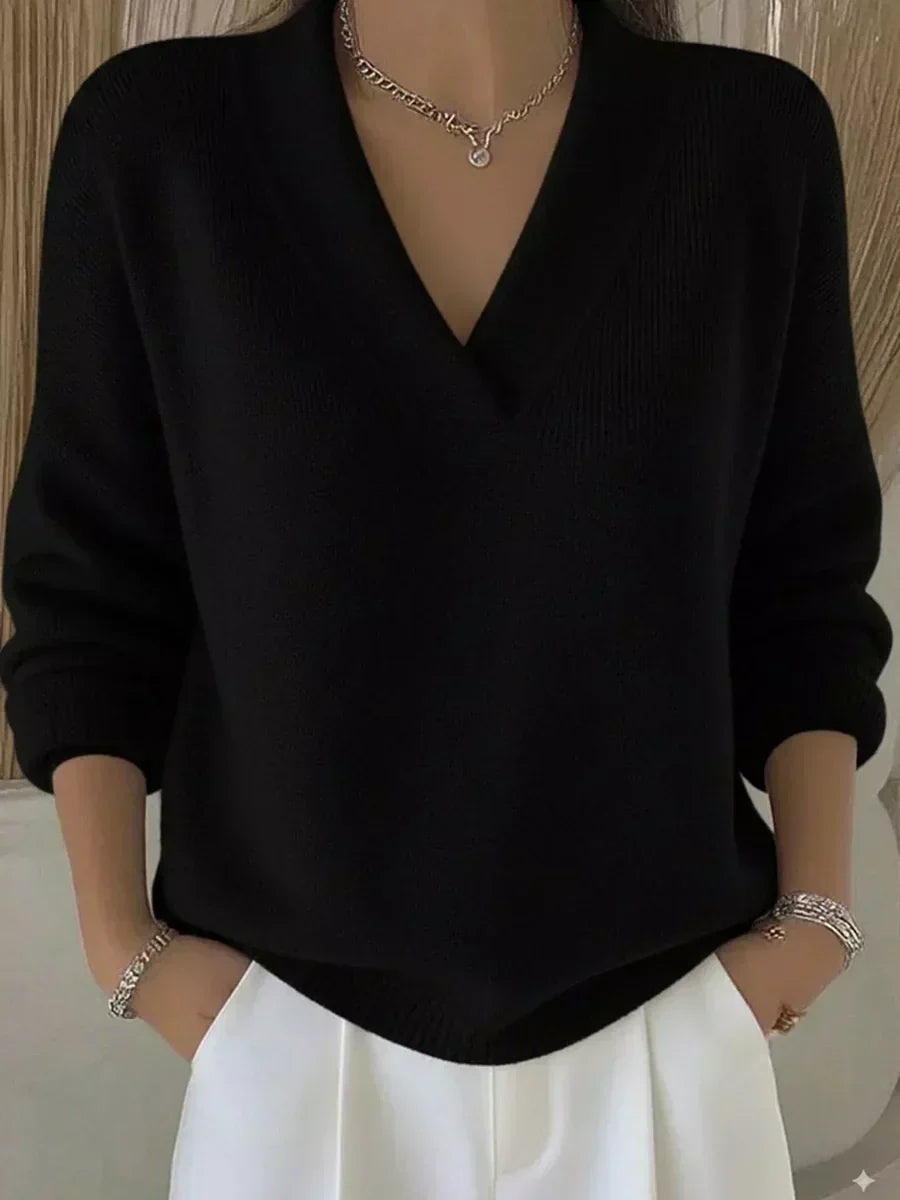 Modesta | Maglione Ampio con Scollo a V