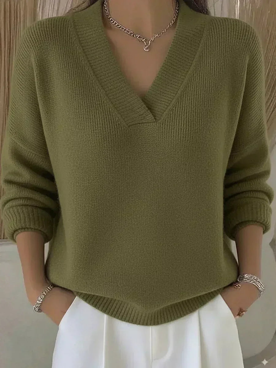 Modesta | Maglione Ampio con Scollo a V