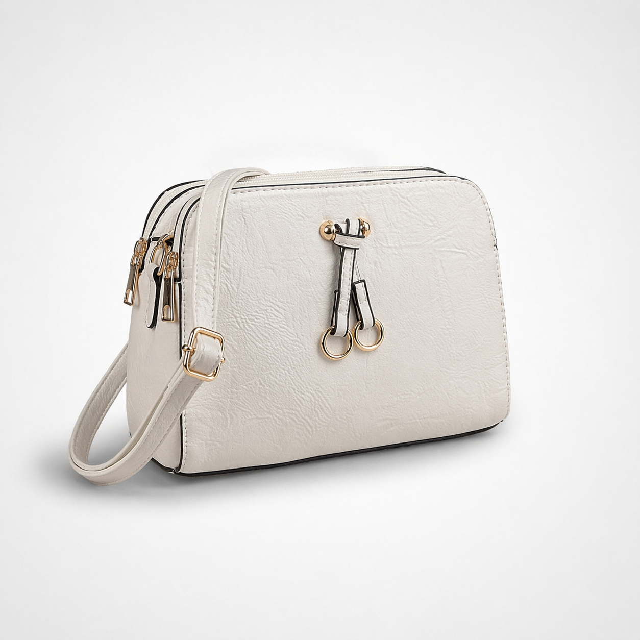 Borsa Bianca Double Zip Chic