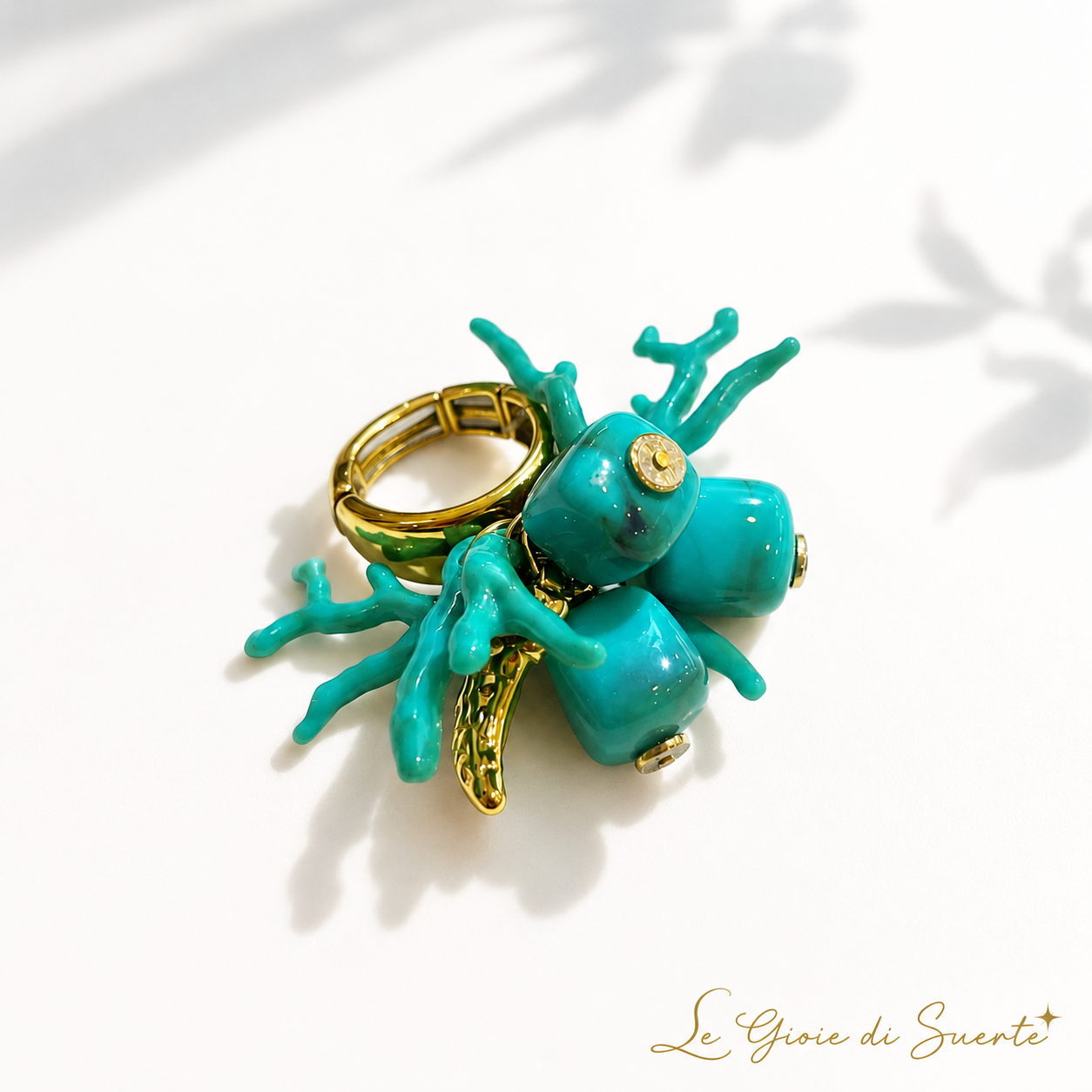 Anello Corallo Turchese