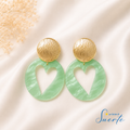 Orecchini Cuore Verde Smeraldo Suerte