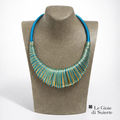Collana Aura Frange Gold & Turchese