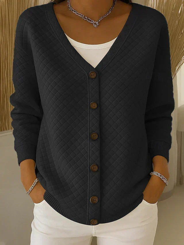 Severina | Cardigan in Maglia Trapuntato con Bottoni