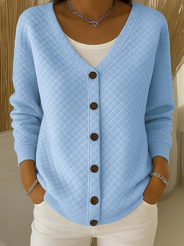 Severina | Cardigan in Maglia Trapuntato con Bottoni