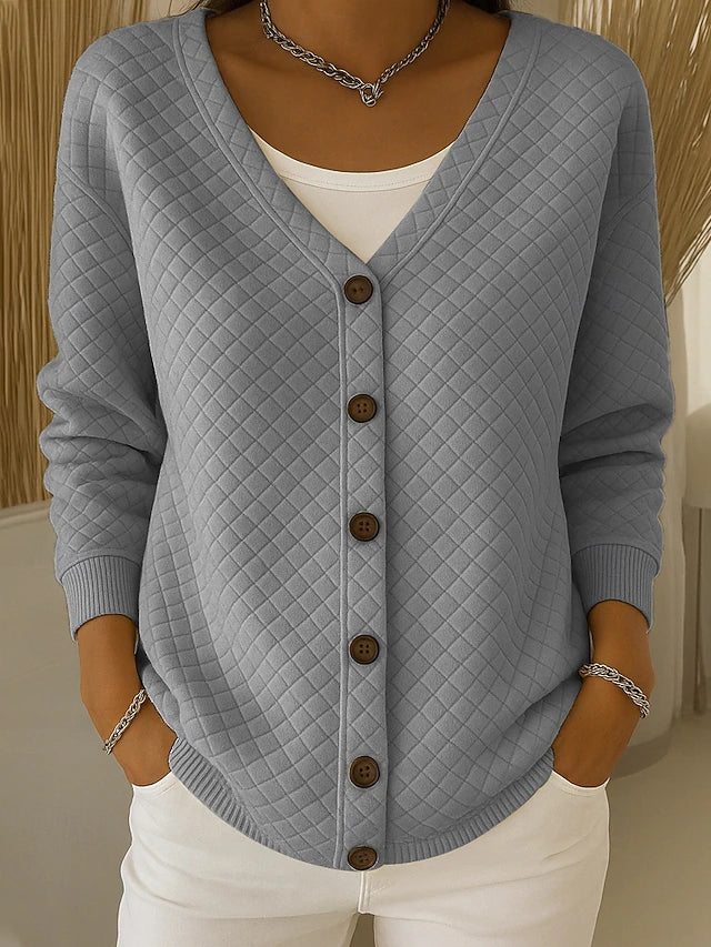 Severina | Cardigan in Maglia Trapuntato con Bottoni