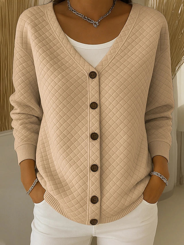 Severina | Cardigan in Maglia Trapuntato con Bottoni