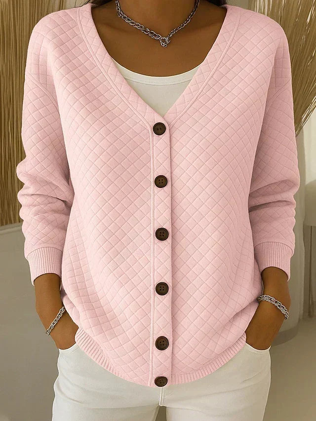 Severina | Cardigan in Maglia Trapuntato con Bottoni