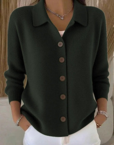 Graziana | Cardigan in Maglia con Collo e Bottoni