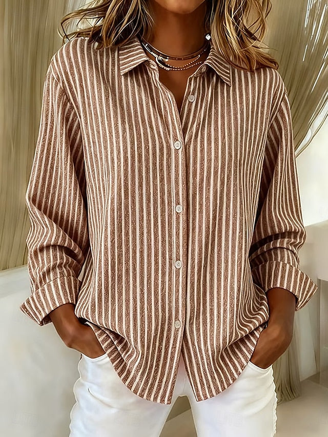 Loredana | Camicia a Righe con Bottoni