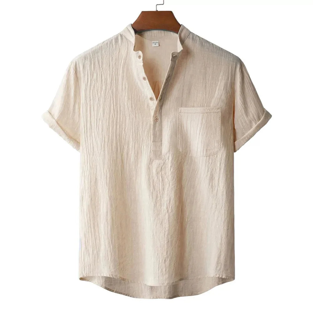 Kai Linen Henley T-Shirt