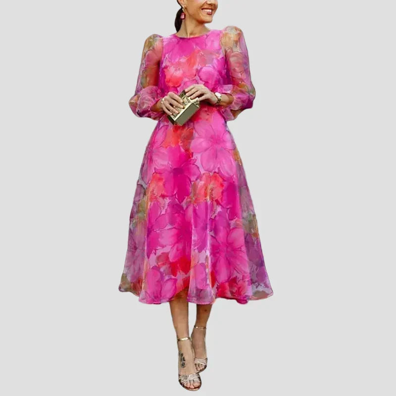 Aria | Vestito Midi a Stampa Floreale