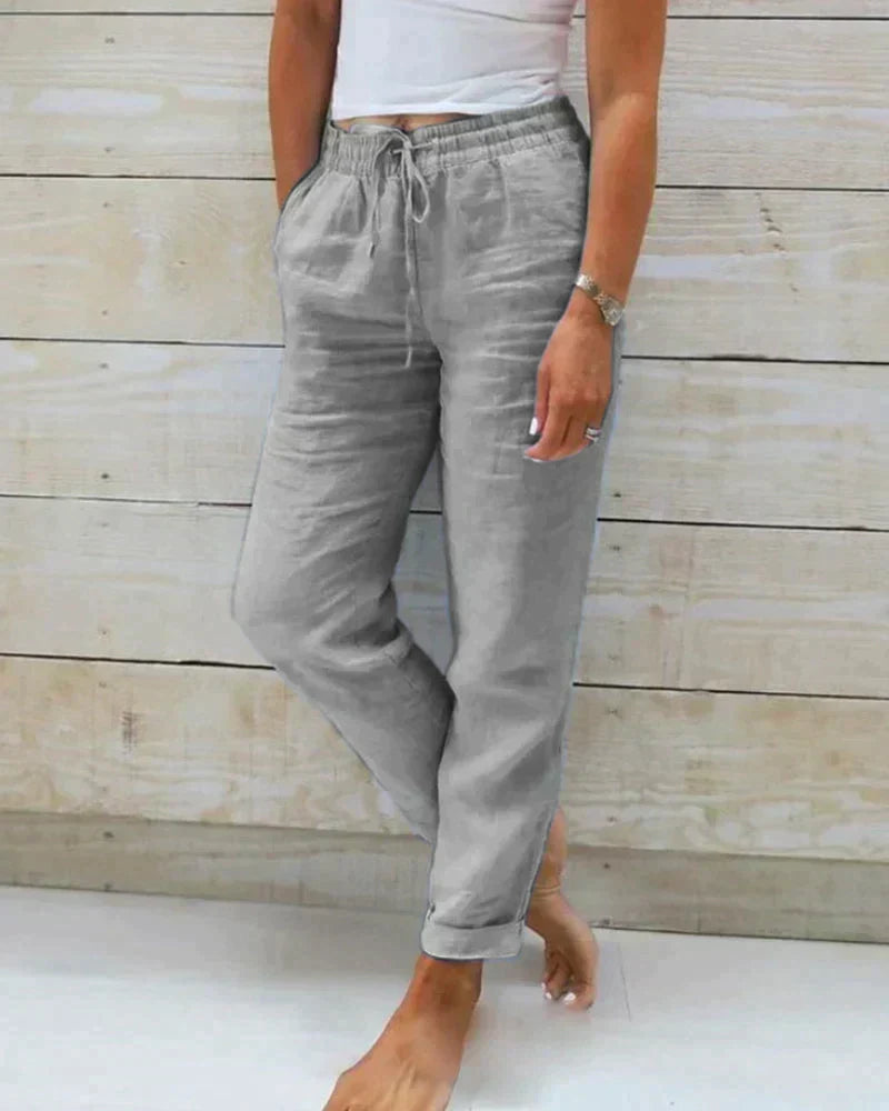 Valeria | Pantaloni di Lino Leggeri da Donna