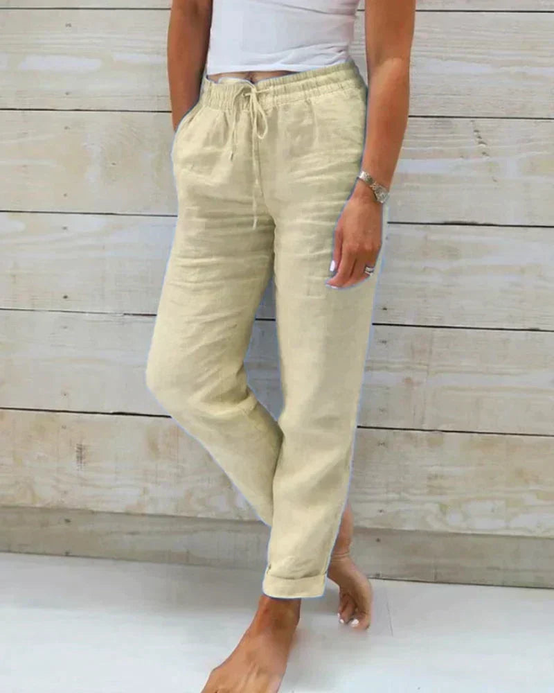 Valeria | Pantaloni di Lino Leggeri da Donna