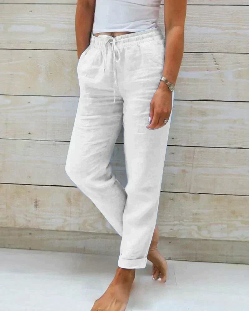 Valeria | Pantaloni di Lino Leggeri da Donna