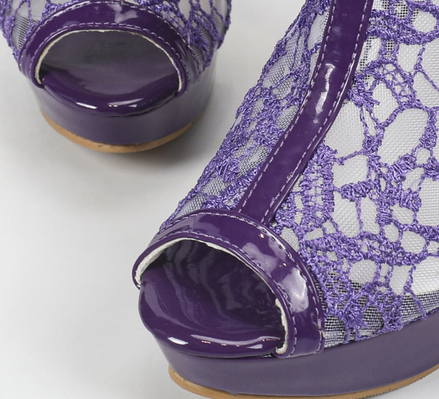 Carmen | Eleganti scarpe con tacco in pizzo