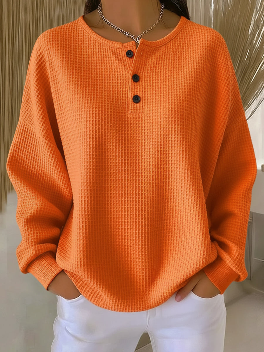 Vincenza | Felpa Henley Goffrata