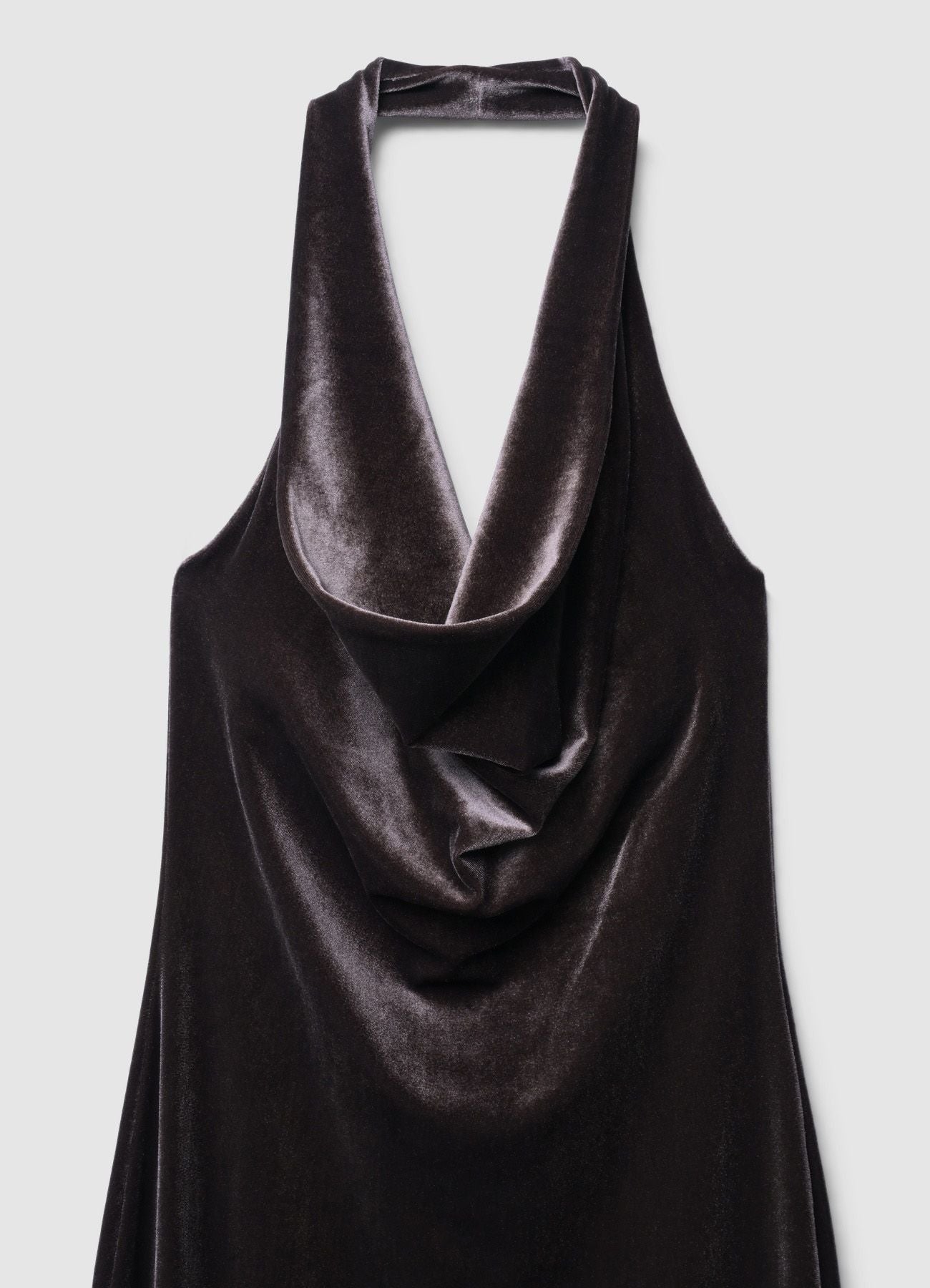 Vestito lungo con scollo drappeggiato