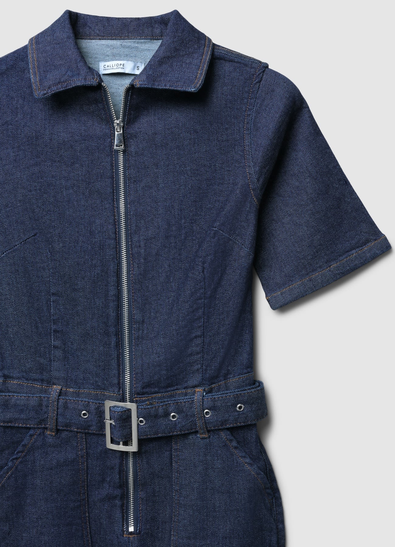 Tuta denim tasche
