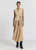 Vestito gilet gonna plissettata
