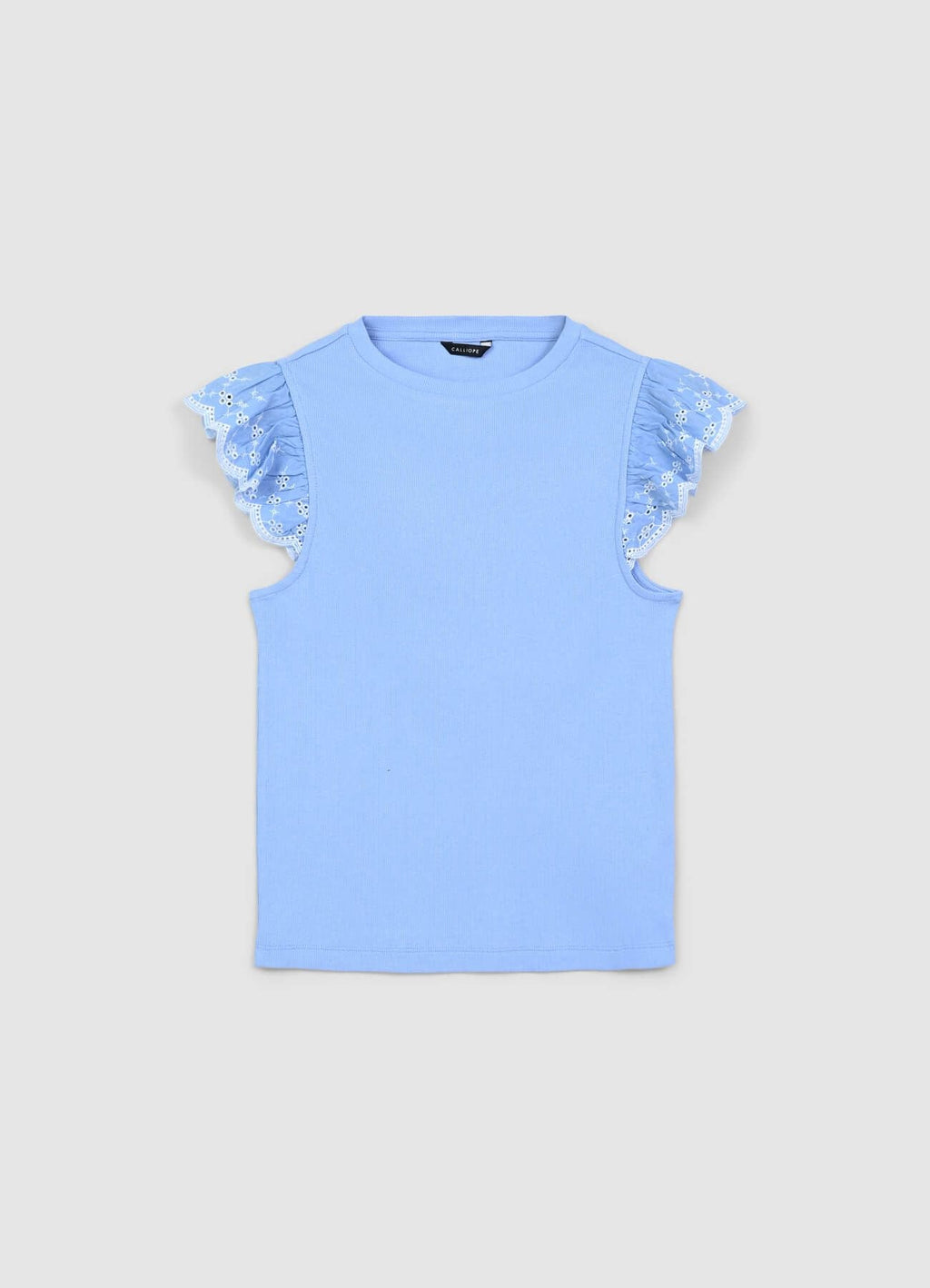 T-shirt a costina volant