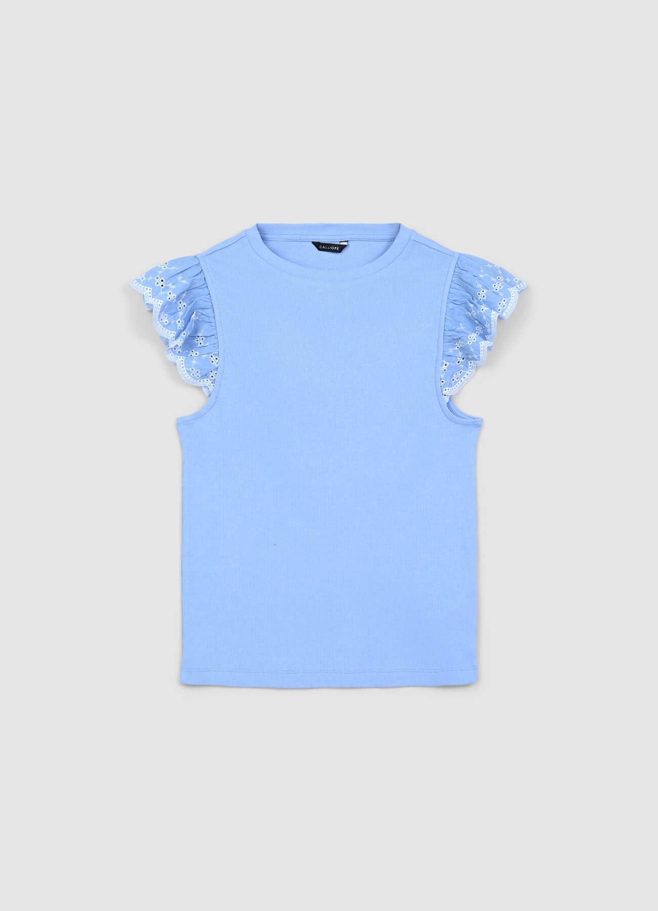T-shirt a costina volant