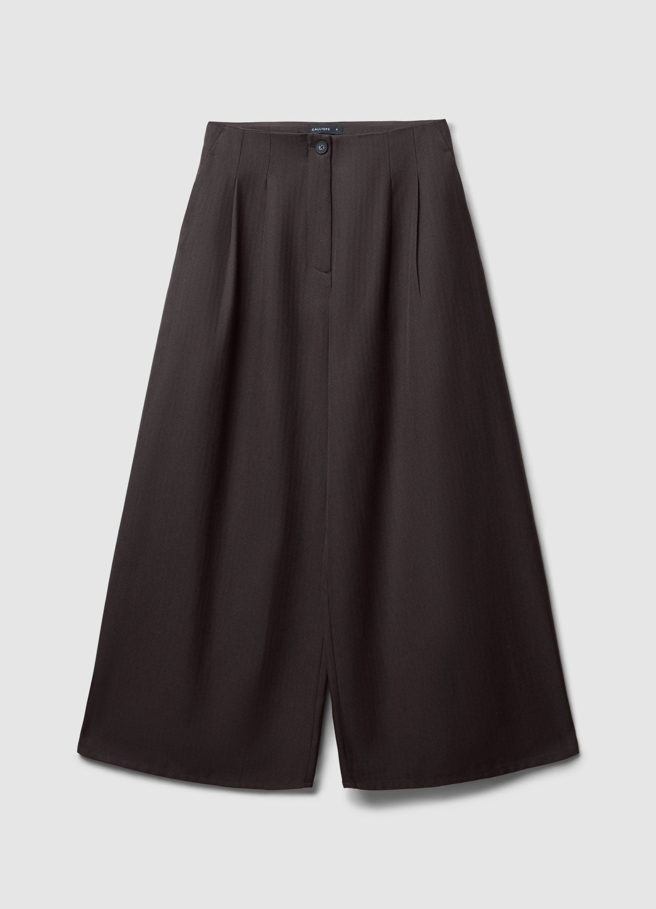 Pantaloni crop wide spinato