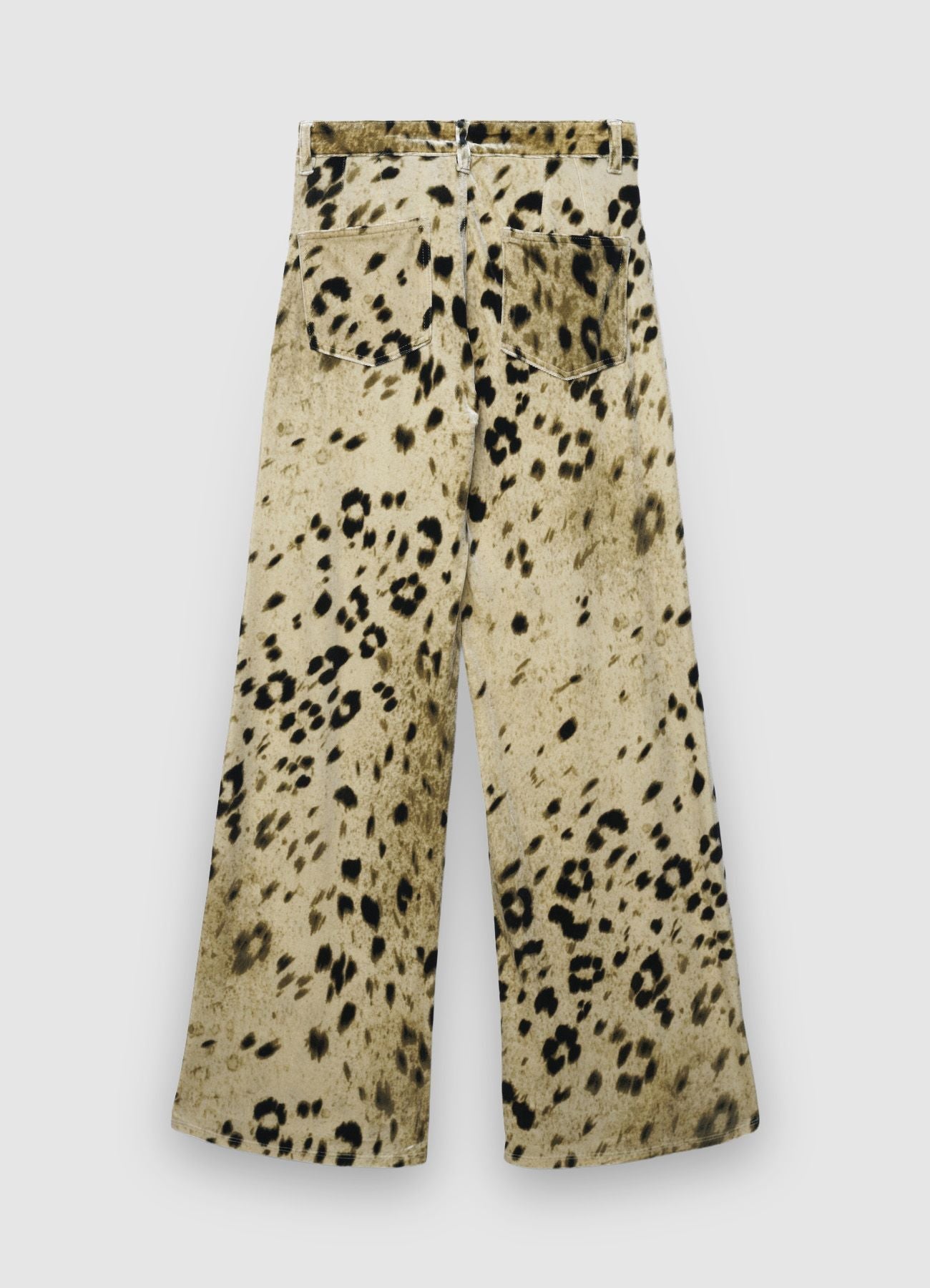 Pantaloni straight ciniglia animalier