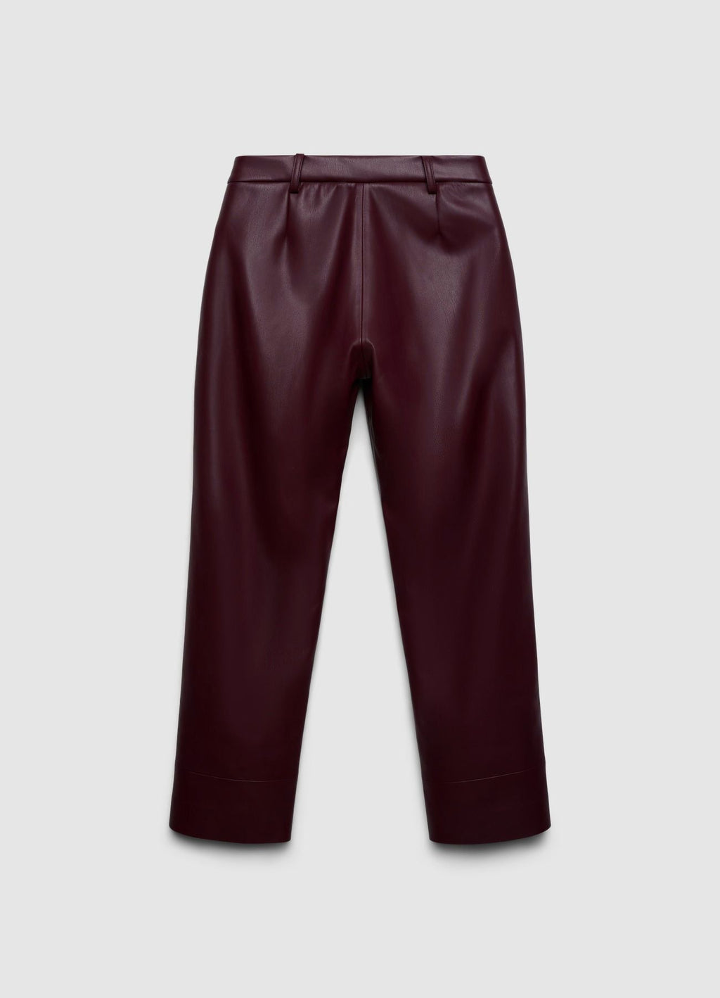 Pantaloni straight in similpelle